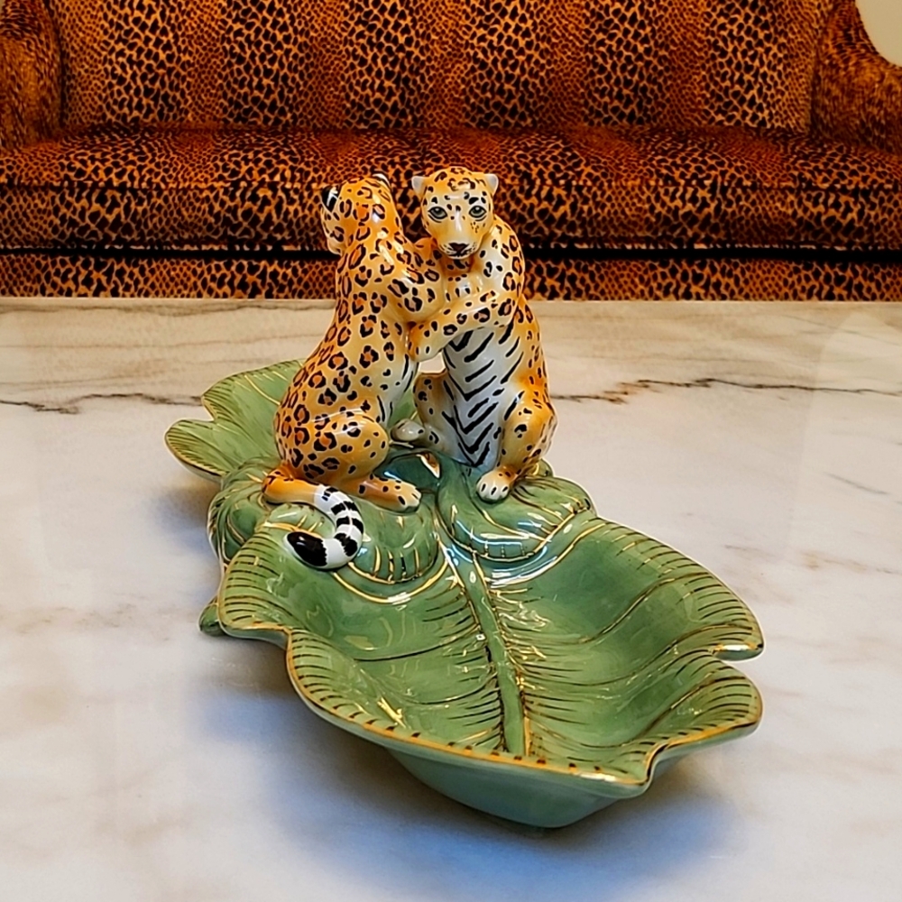 Lynn Chase Jaguar Jungle Serving Dish